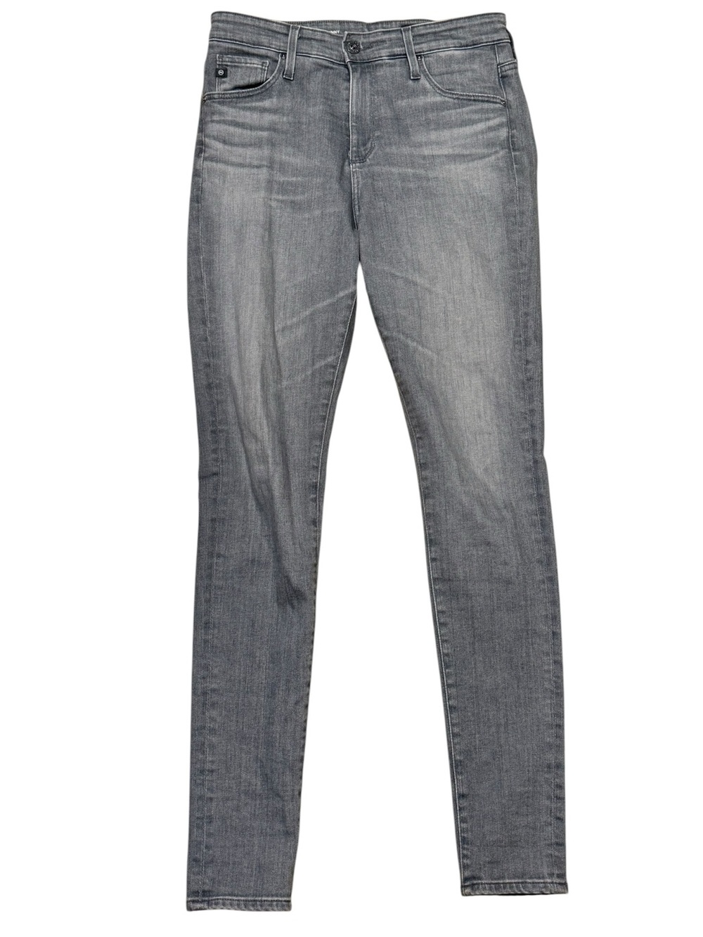 AG Farrah High Rise Skinny Jeans Metro Gray Wash Size 28R - Picture 4 of 13